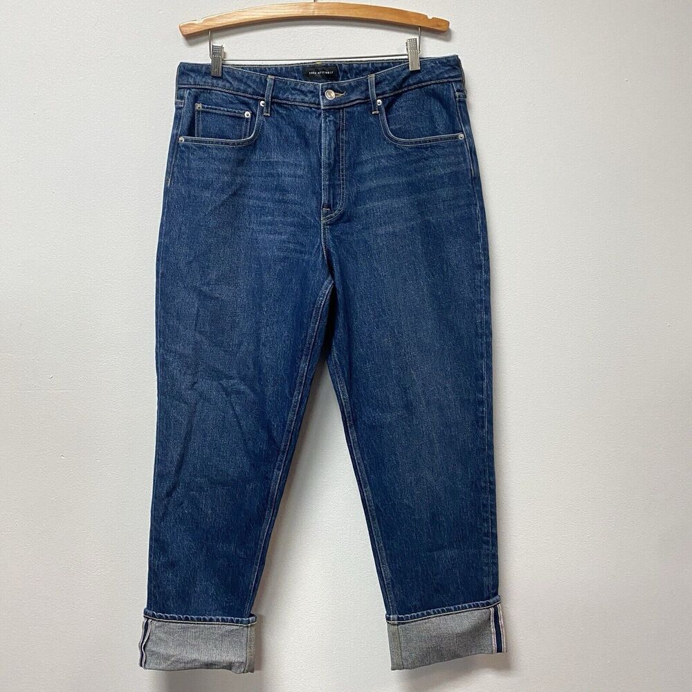 Free Assembly Selvedge Women’s Sz 16 High Rise‎ Straight Jeans Blue